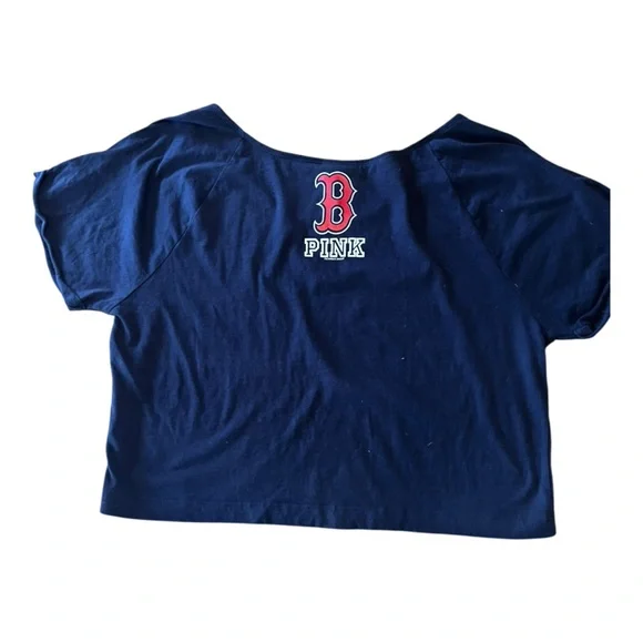 Victoria’s Secret PINK Boston Red Sox Baseball Tee Navy Size L - Picture 2 of 3